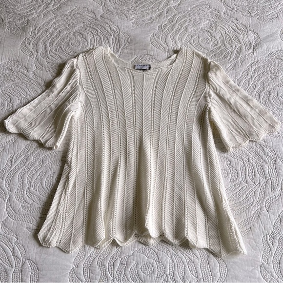 FRAME - Crochet Boxy Top - White - Picture 3 of 11